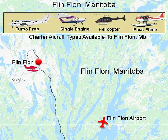 Flin Flon Airport runway and terminal area